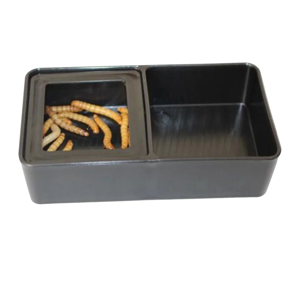 

Double Feeding Pot Reptile Bowl Smooth Surface Easy Food Water Storage Ideal Lizard Scorpion Pet Feeding Dish