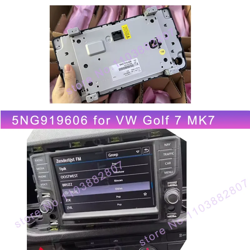 5ng919606 oem 8 Polegada botão mecânico para vw golf 7 mk7 passat b8 tiguan mk2 mídia sat navi display tela de toque 5ng 919 606