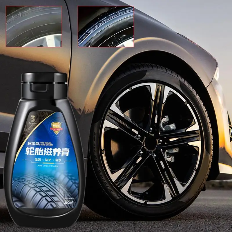 Tire Cleaner Tire Nourishing Cream Car Wheel Polishing Protective Paste Long-lasting Auto Tire And Wheel Nourishing Cream