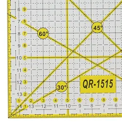 1pc Acrylic Quilting Ruler, Transparent Square Quilter Fabric Cutting Ruler Acrylic Ironing Ruler With Double Colored Grid Line