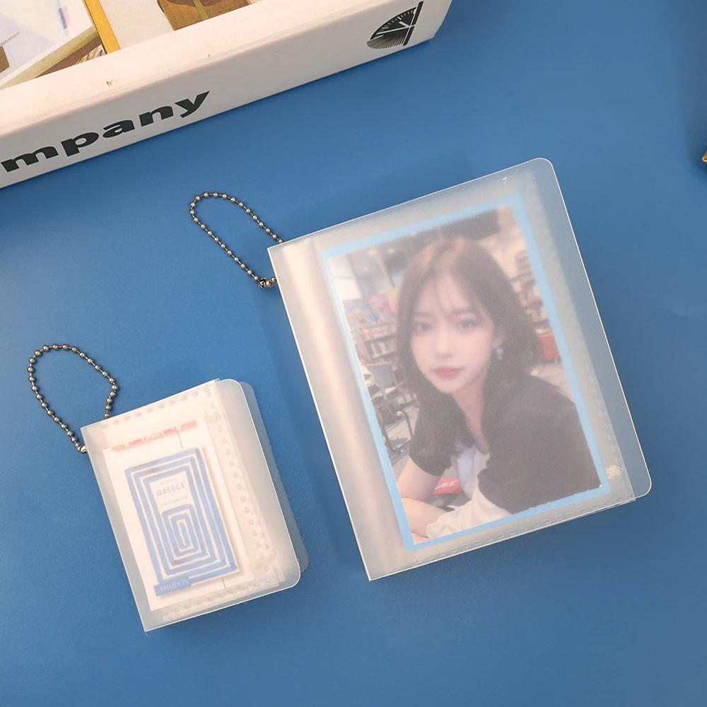20/36 Pockets Portable Key Chain Jewelry Photos Holder 2/3Inch Mini Photo Albums for Photos Cards Small Album Book Card Holder