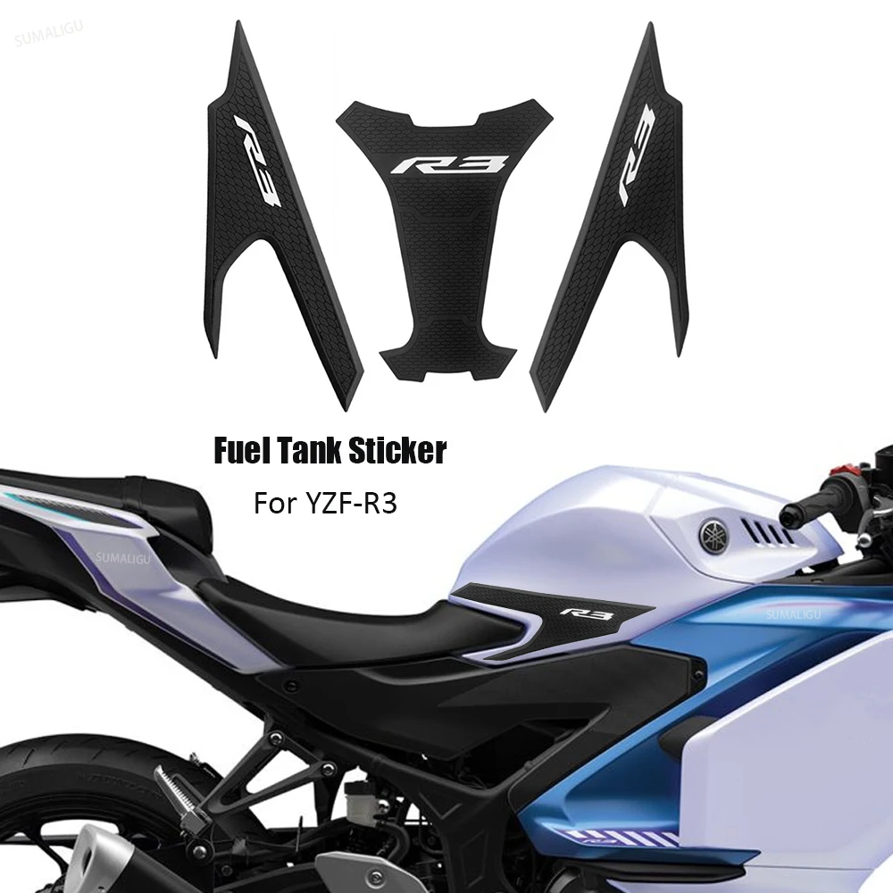 For Yamaha YZF-R3 YZF R3 R25 2019-2024 Motorcycle Fuel Tank Pad Knee Pads Anti-slip Sticker Decal Sticker