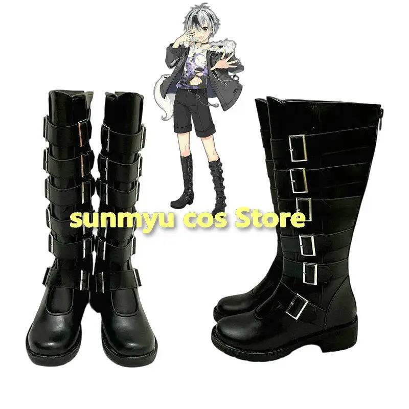 

Virtual YouTuber Nijisanji cBlack Boots Cosplay Shoes Customize Size