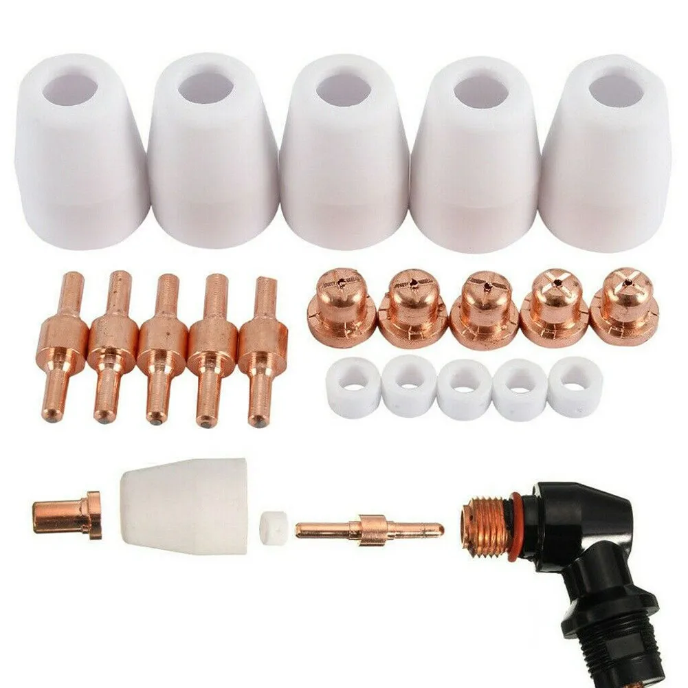 100pcs For PT-31 For Plasma for torch Consumables Kit for CUT-40 CUT40 For CUT50 Electrodes Nozzles Swirl Rings Protective for
