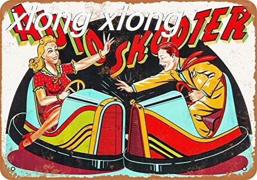 Metal Sign - 1955 Auto Skooter Carnival Bumper Cars - Vintage Look