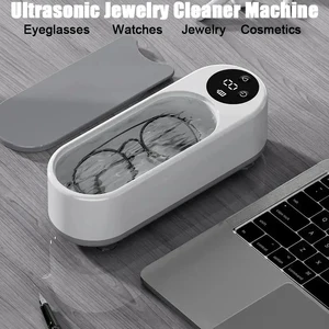 Máquina de limpeza doméstica com display digital, máquina de limpeza por vibração para anel, óculos, pincel de maquiagem, máquina de limpeza de joias 8 principais vendas maquina de limpeza de joias - №3