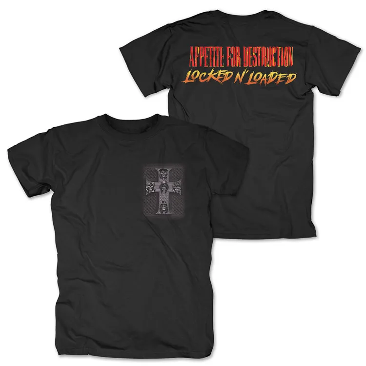 Guns N 'Roses: Guns N' Roses and Rose Band, Guns N 'Roses, Casual T-Shirt, Men's and Women's Luxury Band Brand Top 2026 - view 3