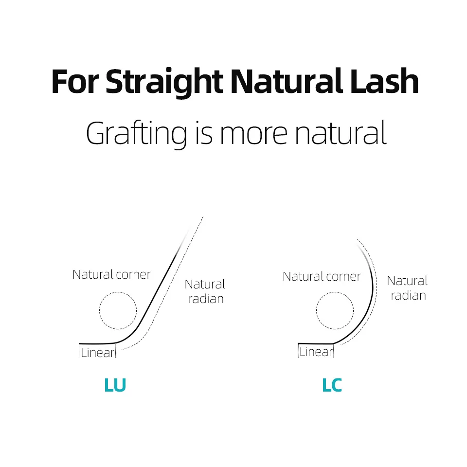 AGUUD L M Curl Individual Lashes Eyelash Extensions L/L+/LC/LD/LU(M) Curl Natural Soft L Shaped False Mink Lash Extension Makeup