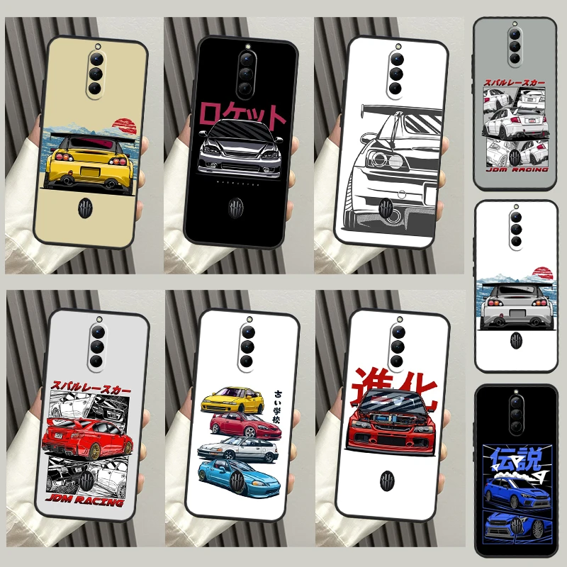 Samochód sportowy JDM Drift etui na ZTE Nubia czerwona magia 8 Pro Plus 6S 7S 6 7 Pro 6R 5G 5S powrót obudowa