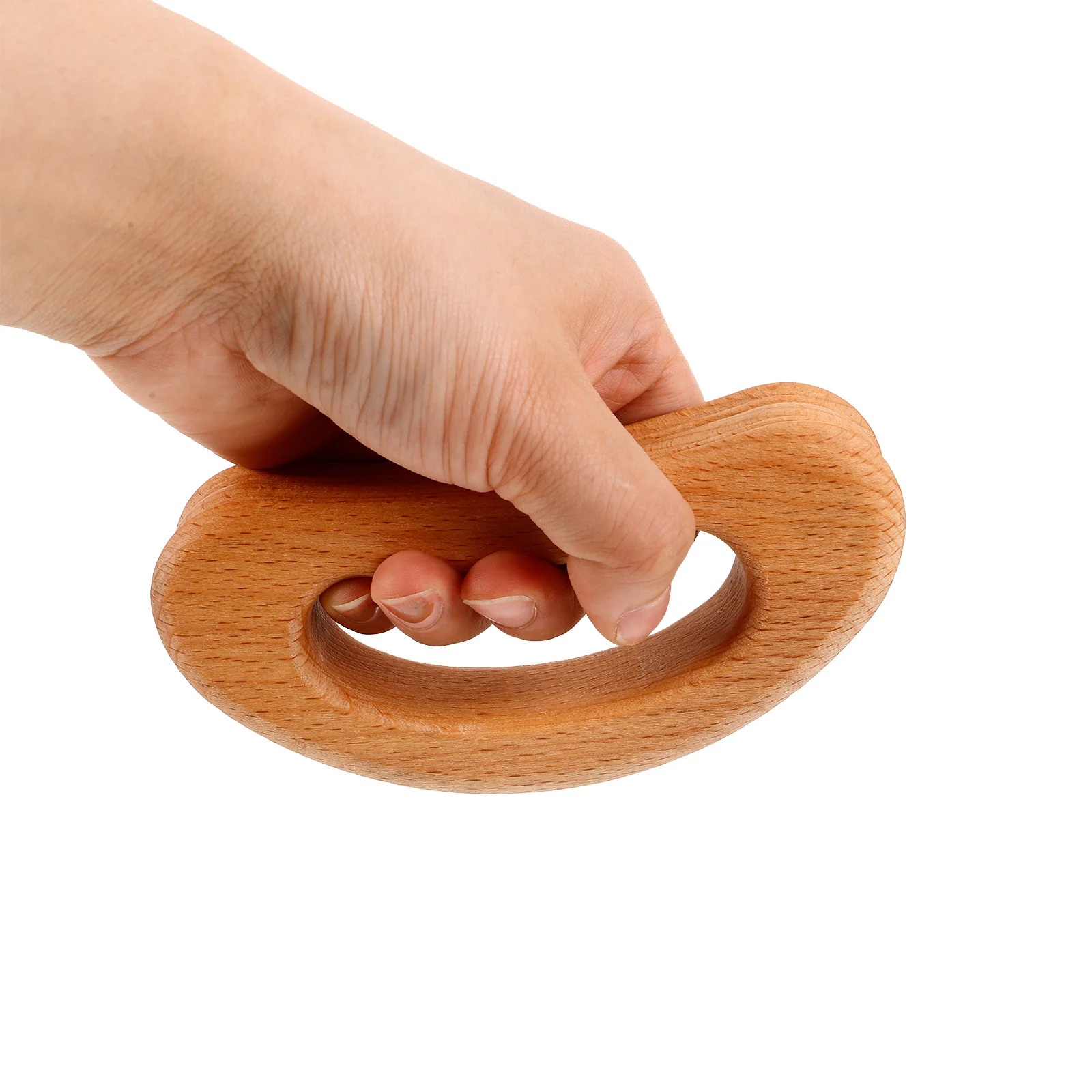 

Wooden Deep Groove Neck Massager Handheld Shoulder Back Portable Compact Massage Tool Fatigue Relief Wood Massager