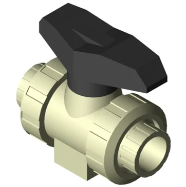 +GF+ PP-H/EPDM 546 Ball Valve | D25 Socket Weld W/Fixed Nuts | Corrosion-Resistant Industrial Valve for Chemical/Water Systems