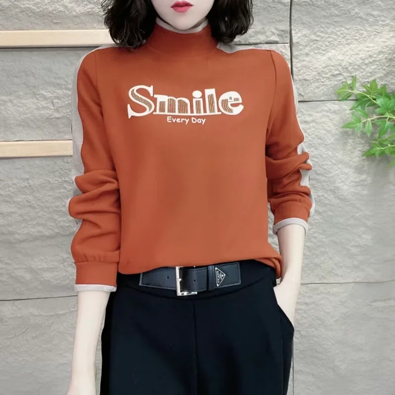 Desgaste casual fora com top de diamante versátil e pilling quente