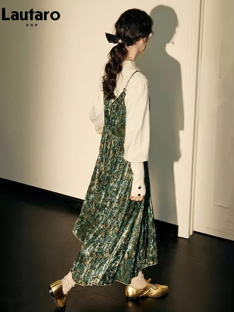 Lautaro Zomer Lange Avond Kleurrijke Zachte Rekbare Fluwelen Jurken Vrouw Backless Elegante Luxe Prom Spaghetti Jurk 2025