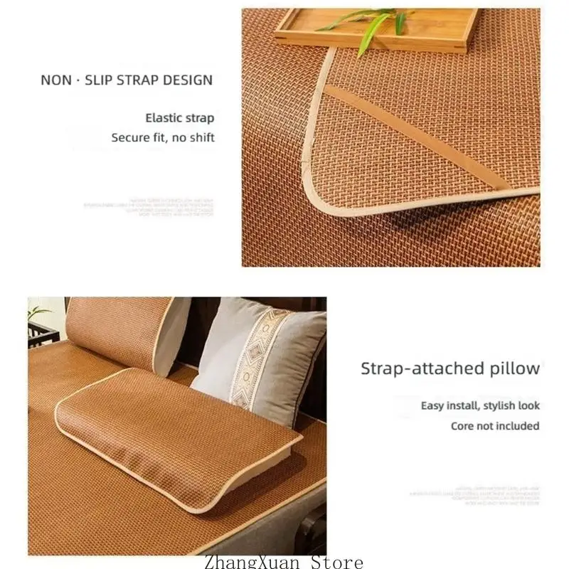 Sommer-Schlafunterlage fürs Bett mit strukturiertem Polyester und verstaubarer Form 3XUF – Detail 7