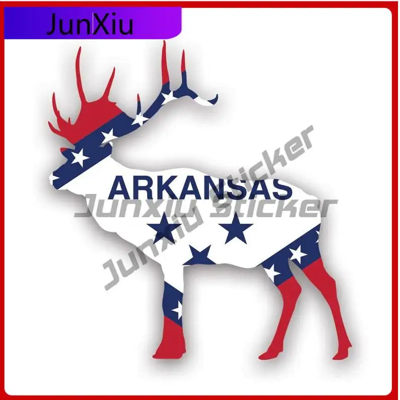 

Arkansas Deer Shaped Flag Sticker Uv Protected Decals Ar Stag Hunter Hunting Archery Antlers Outdoors Explore State Flag