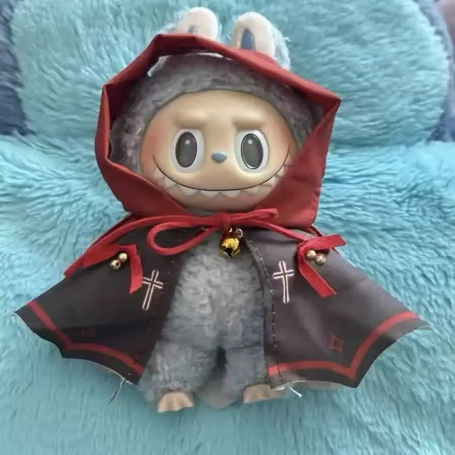 

Kawaii одежда для куклы Lapupu, комплект одежды 17 см, аксессуары для кукол, топ с шарфом в форме сердца, шляпа (без куклы), Рождественский декор на Хэллоуин