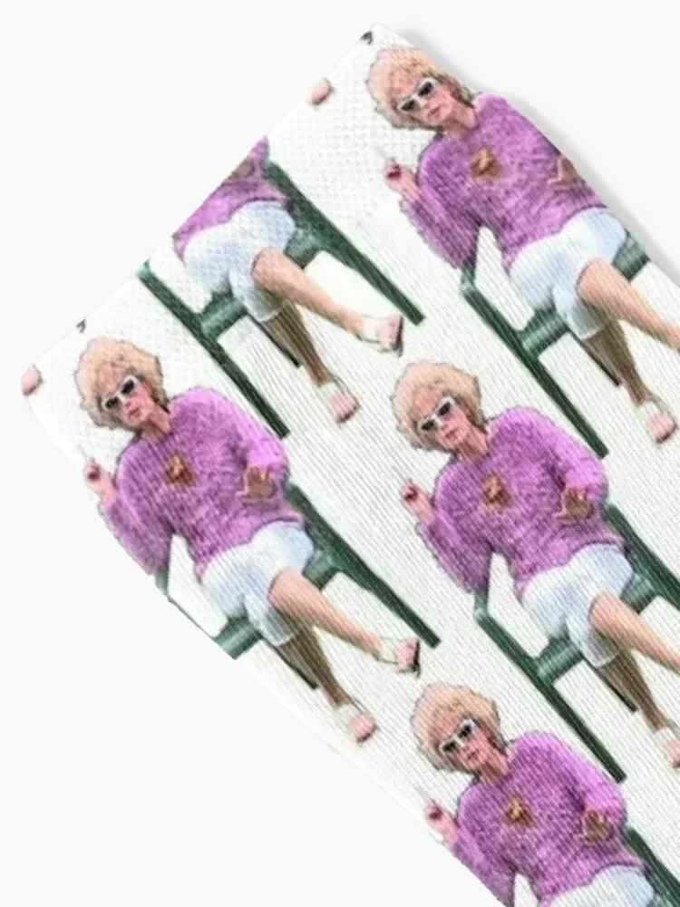 Kath and Kim: Kath Having a Smoke Socks designer brand Sports FASHION Luxury Woman Socks Men's