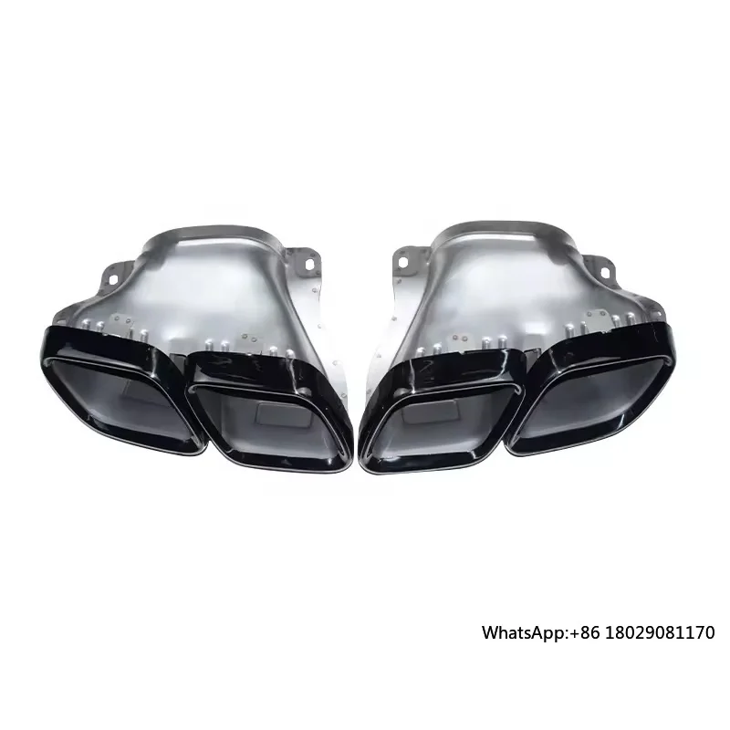 Suitable for AMG GT63 W167 Black-Plated Four-Outlet Stainless Steel Rectangle Exhaust tip