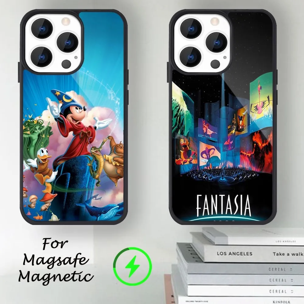 MINISO Disney F-Fantasia 2000 Phone Case For iPhone 14 13 12 11 15 Pro Max Magsafe Magnetic