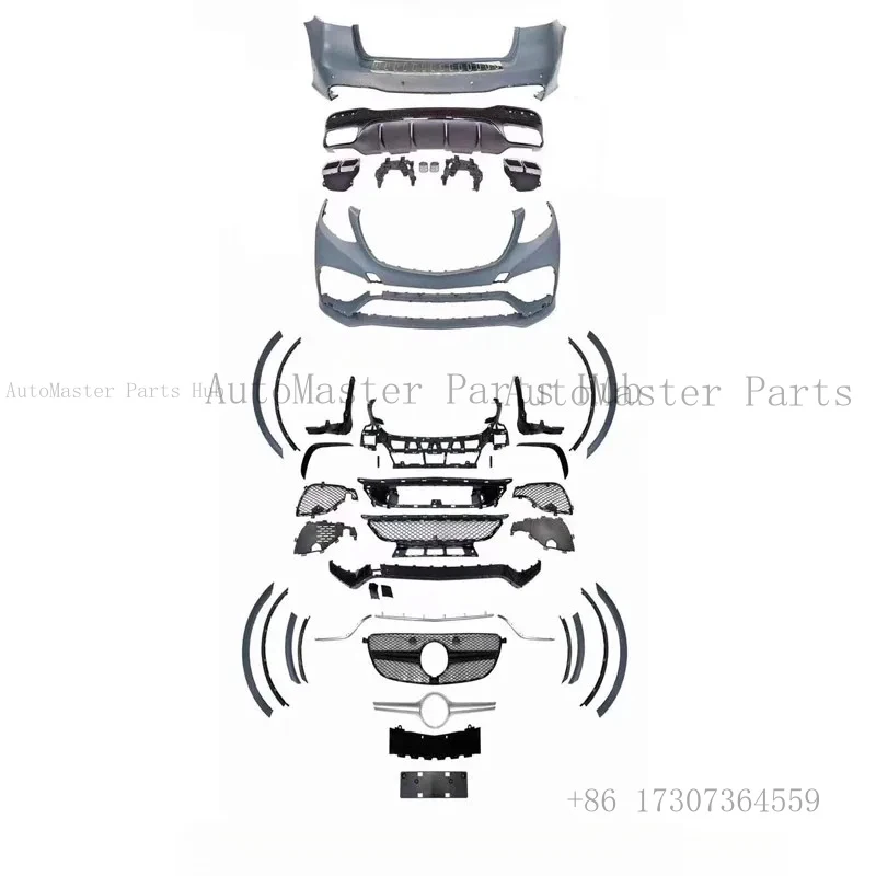 

GLE63 Sport Model Car Body Kit for GLE W166 Upgrade With Front Bumper Grille Rear Bumper for 2016-2019