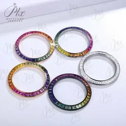 Luxury watch bezels 39mm iced out bezel moissanite  stainless steel watch customizable hip hop luxury watches accessories