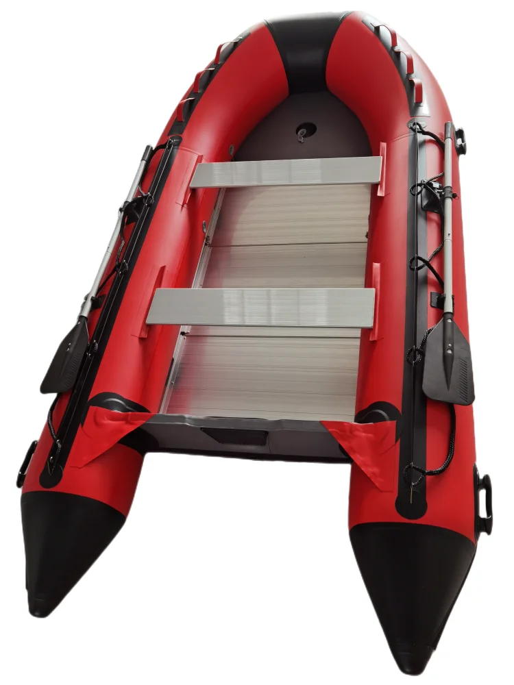* Barco de asalto control de inundaciones rescate de emergencia bote inflable engrosado resistente al desgaste aleación de aluminio barco de goma de fondo duro