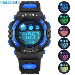 SYNOKE Student Sport Watches For Kids Colorful Electronic Watches 50M Waterproof Clock Children Digital Watch For Boys Girls