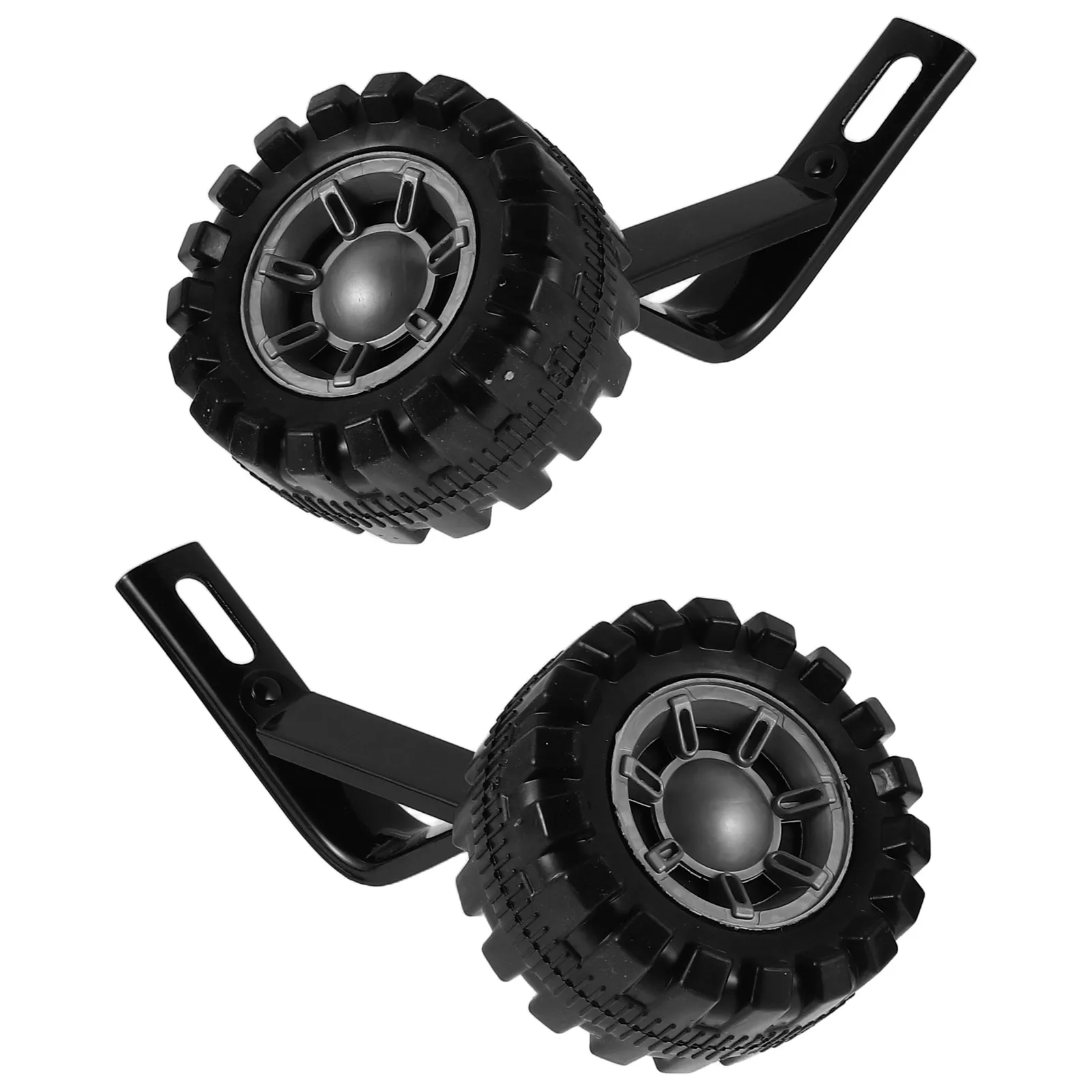 

1 Pair Training Universal Stabilizers 16 Inches Support Wheels For Children'S Bicycles Black Lightweight Portable Easy Install
