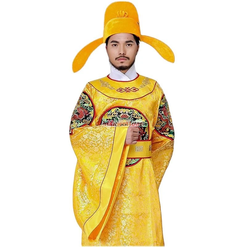 Drama Film TV Performance Kleid Hanfu männlich chinesische alte Kaiser Kostüm bestickt Gold Drachen Robe