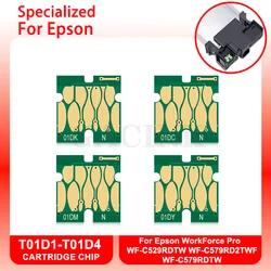 T01D1 T01D2 T01D3 T01D4 Compatiple Ink Bag Chip For Epson WorkForce Pro WF-C529RDTW WF-C579RD2TWF WF-C579RDTWF Stable Chip