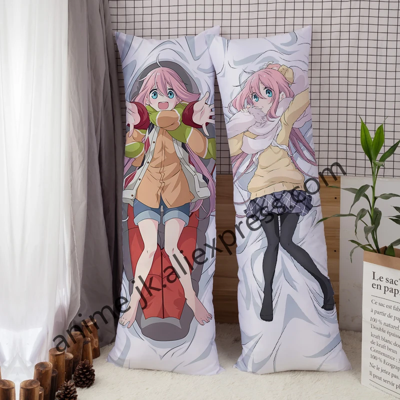 Anime Dakimakura Laid-Back Camp Body Pillow Cover Case Kagamihara Nadeshiko R18 Cosplay Double-Sided Hugging Pillowcase