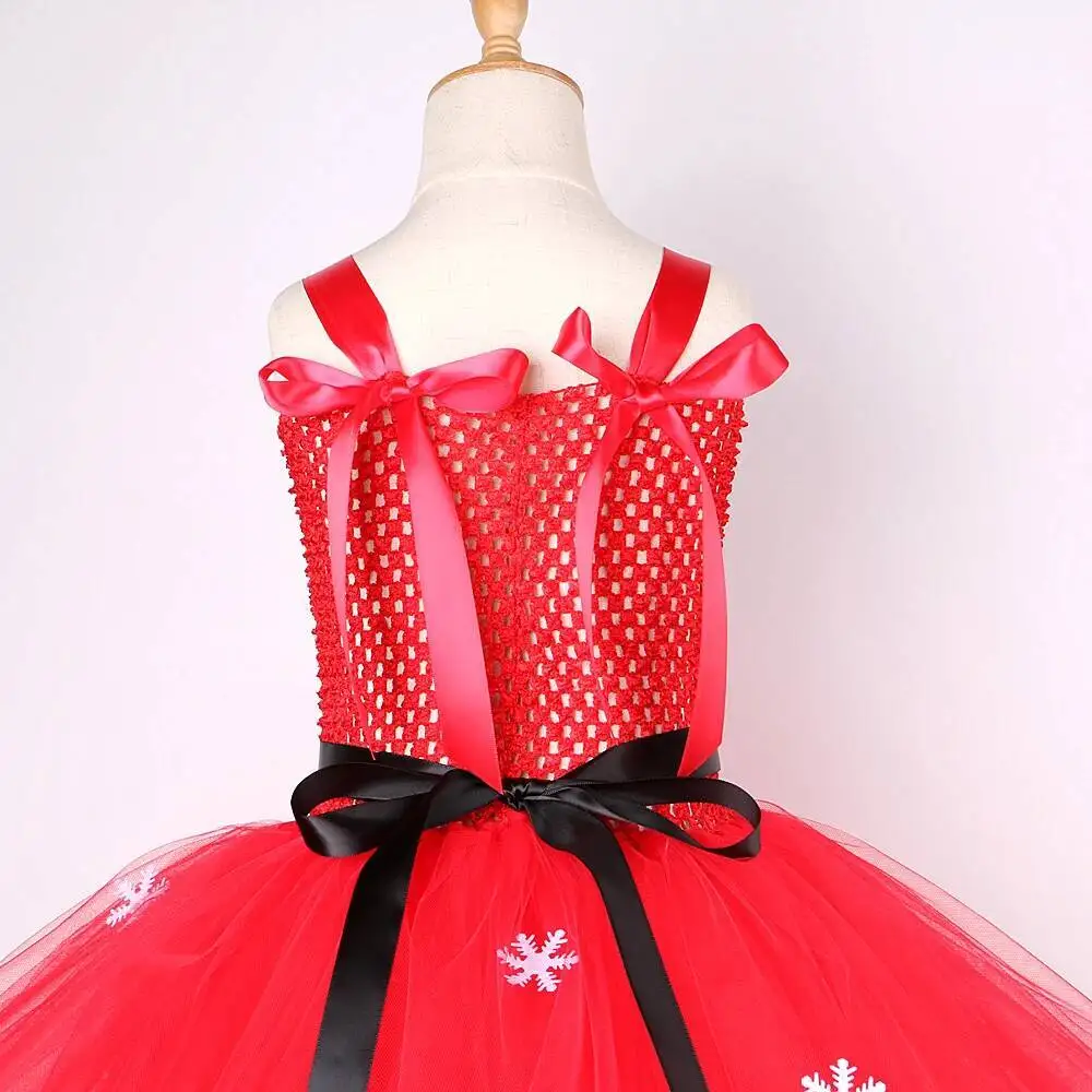 Rote Weihnachts-Weihnachtsmann-Kostüme für Mädchen, Weihnachten, Urlaub, Tutu-Kleid für Kinder, Neujahr, Karneval, Outfit, Kleidung mit Hut, Socken – Detail 16