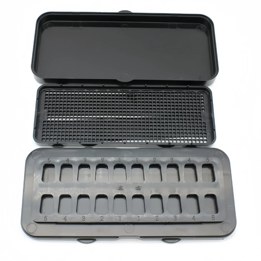 1pcs All-Ceramic Veneer Processing Box Tooth Veneer Rectangle Case Patch Disinfection Box Cleaning Box Denture Tool Container