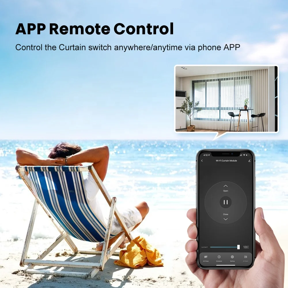 Mini Zigbee 3.0 Smart Home Wireless Curtain Module 100W CN;GUA WiFi Android Roller Blind Shutter