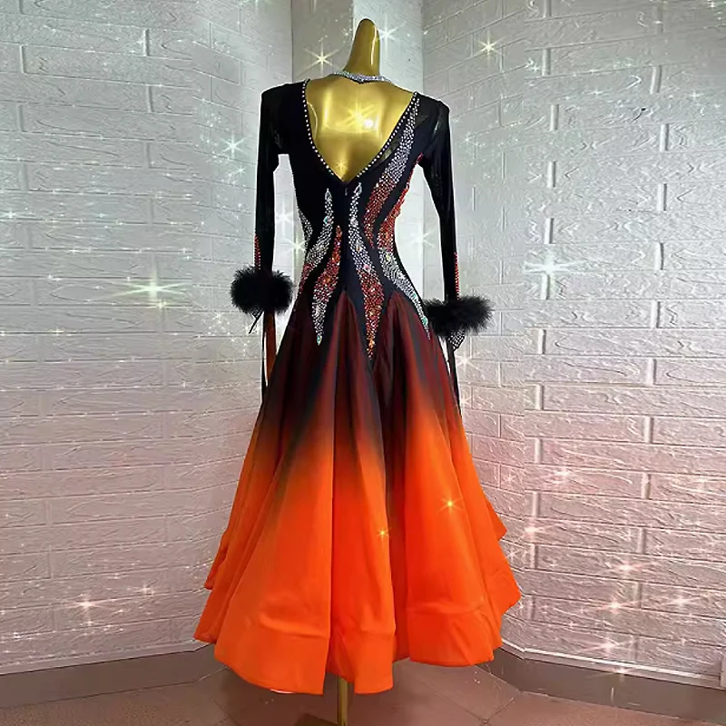 Waltz Dancing Dress Women Ballroom Competition Costumes Female Modern Dance Performance Waltz Tango Ballroom Dance Dress