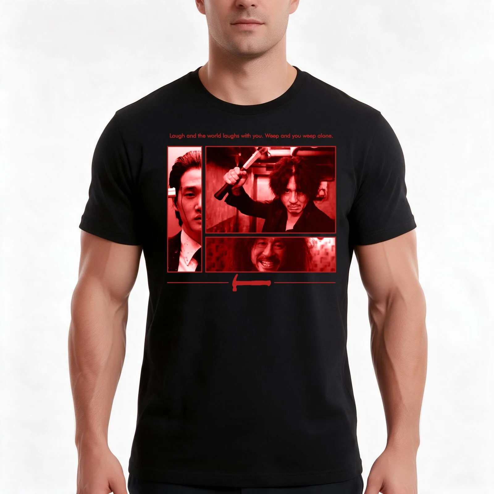 OLD BOY Red files T-Shirt, Summer Casual Cotton Tee, Oversized Streetwear Tops, Vintage Graphic Print, Loose Fit Short Sleeve