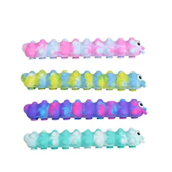 Children's cartoon puzzle caterpillar toy, bubble decompression silicone magic suction cup caterpillar, soothing body and mind