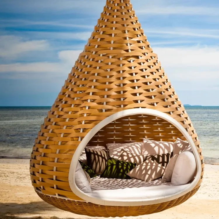 Bird's Nest Large Outdoor Hammock Autumn Rattan Adult Balcony Double Hanging Chair Rocking Chair Rocking Basket for Patio Swings