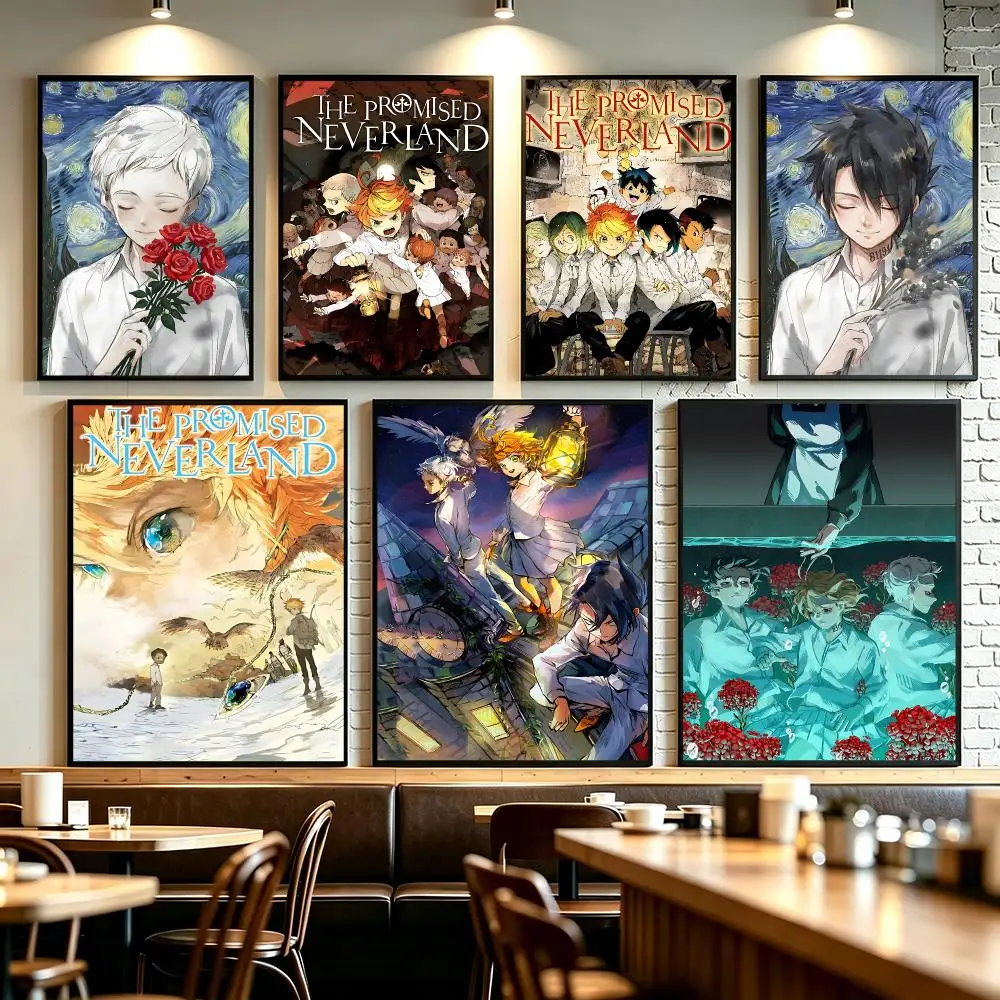 The Promised Neverland Poster Poster HD Printing self‑stick Modern upscale Style Wall Art Home Decor For Office Bedroom Gift