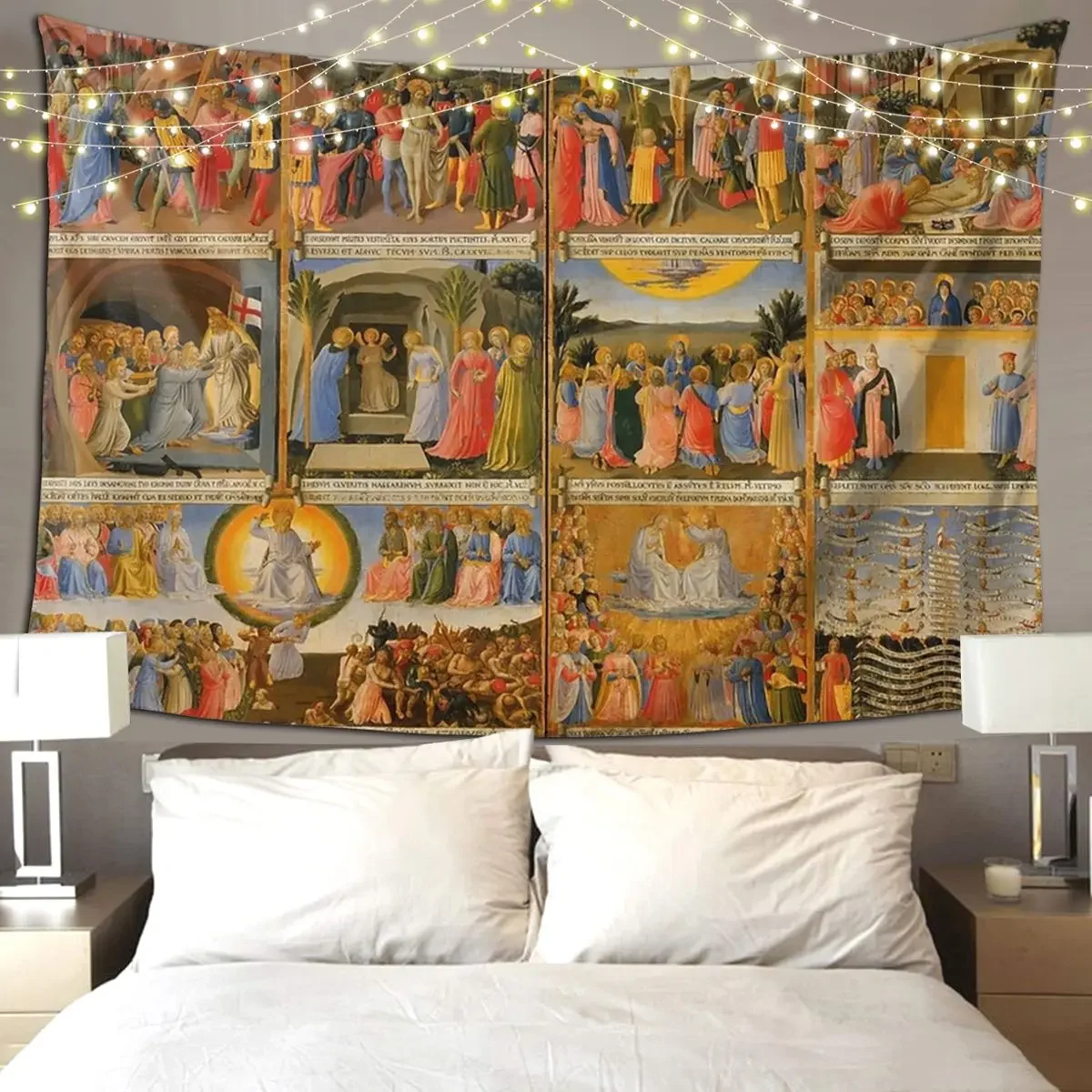 Scenes From The Life Of Christ Tapestry Hippie Wall Hanging Aesthetic Home Decoration Tapestries for Room Bedroom Dorm Room