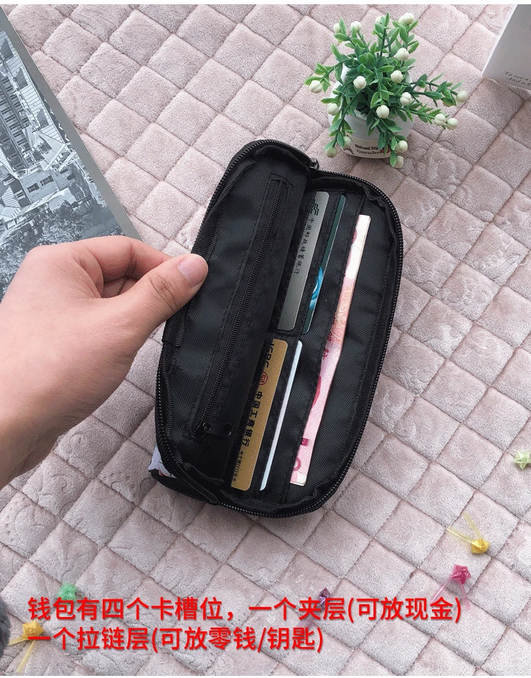 Dompet lukisan minyak lili air klasik dompet wanita dompet Kasual kartu kredit ID ponsel tempat uang tas koin panjang hadiah