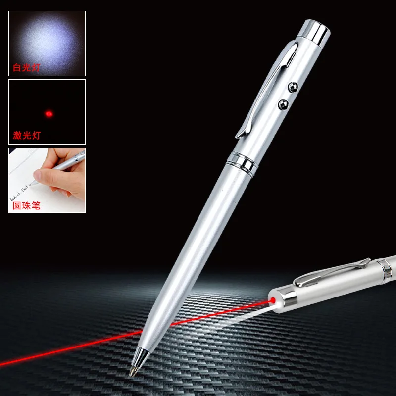 Multifunction Metal Rollerball Pen LED Stationery Ballpoint Pen 1.0mm Black Refill Black Refill Advertising Products