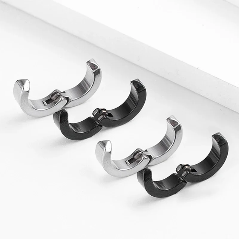 2 قطعة أنيمي بالمنشار رجل Yoshida Hirofumi تأثيري الأذن أقراط مشبكية النساء الرجال فاسق الأسود لا مثقوب وهمية الأذن دائرة البوب مجوهرات