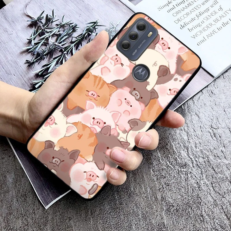 Cute bay Animal Dog Fro Pig Case For Motorola Moto G Stylus 5G G Play G Power G 5G G Pure 2023 2024 E20 E22 E22i E32 E40 E13