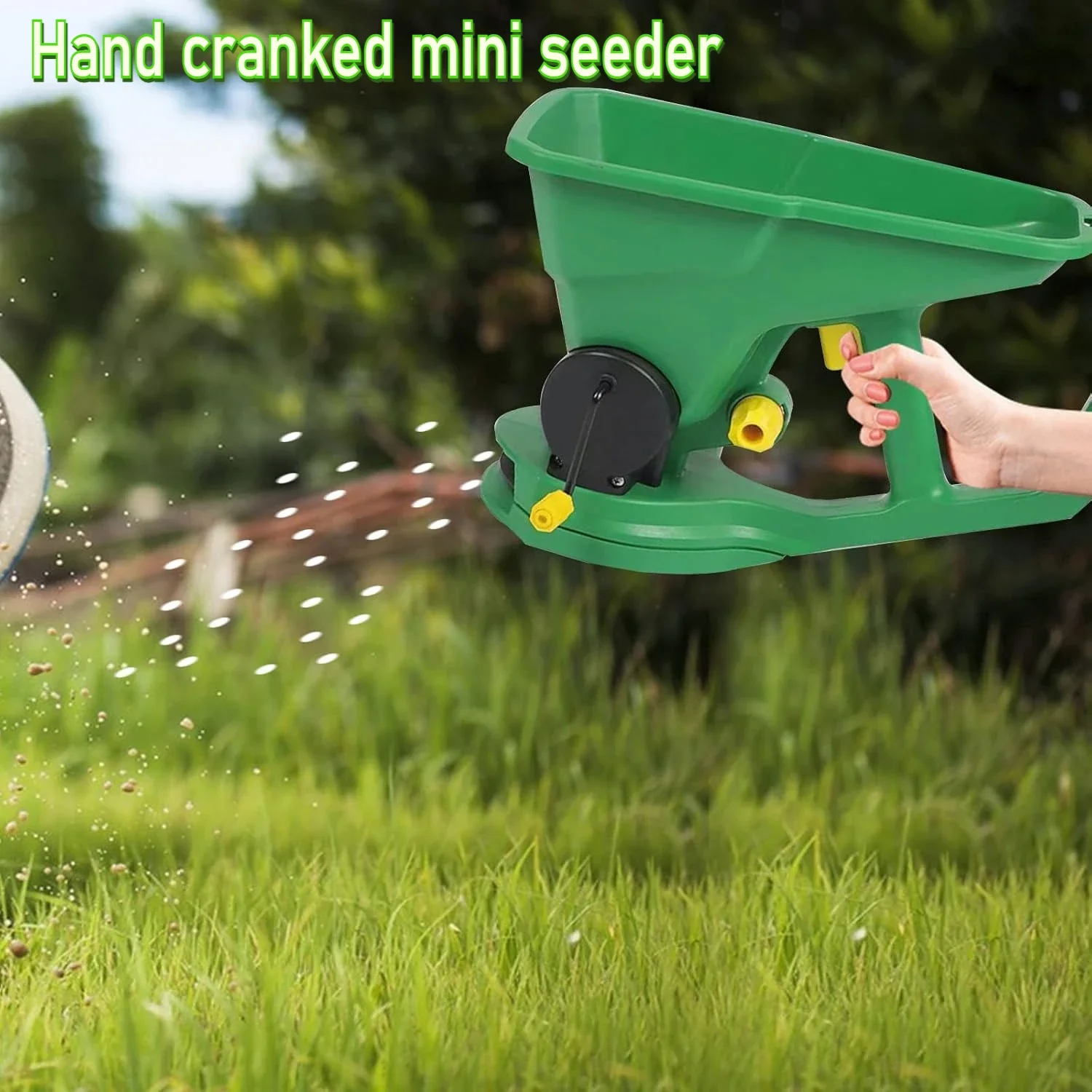 

Horticultural Handheld Lawn Seed Spreader,Portable Lawn Fertilizing Machine,Hand Cranked Farmland Fertilizing Equipment Spreader