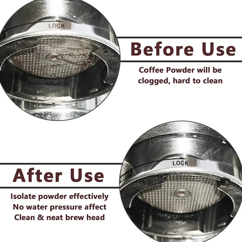 51/53.5/58.5MM Coffee Filter Plate Replacement Backflush Filter Mesh Screen Portafilter for Coffee Machine Handle Puck Screen