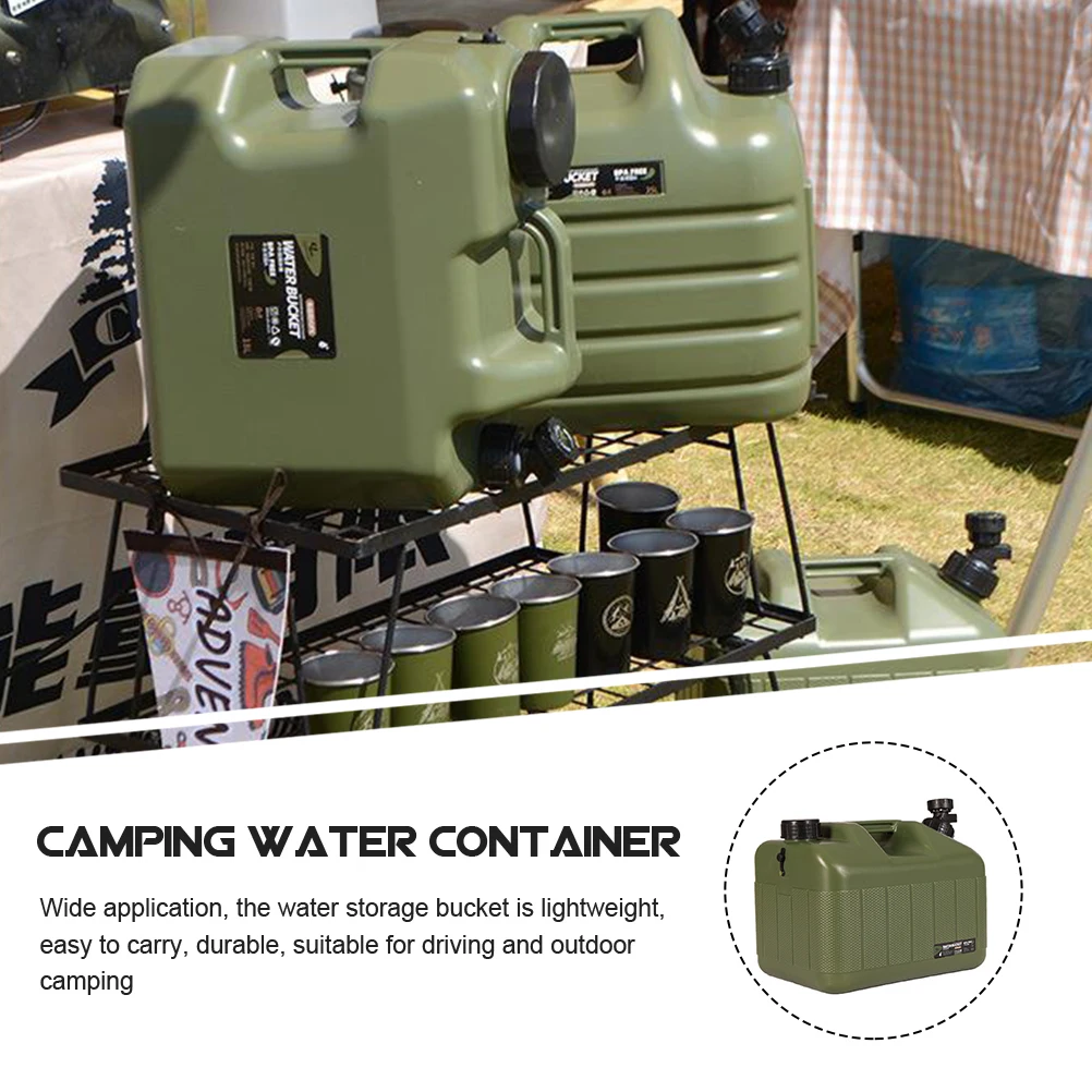 

1Set 10L Water Storage Tank with Faucet for Camping Drinking Water Portable and Easy to Clean Outdoor Supply Camping Accessories