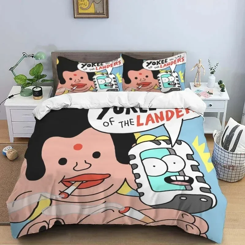 

American cartoon illustration 3D NEW Duvet Cover Pillowcase Bedding Set Adult Boy Girl Bedroom Decoration Single Double Large