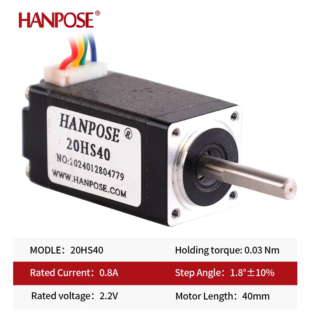 HANPOSE Nema 8 Stepper Motor 20HS24 20HS34 20HS40 20HS50 0.8A 12mN.m  20 Series stepper motor For game machines