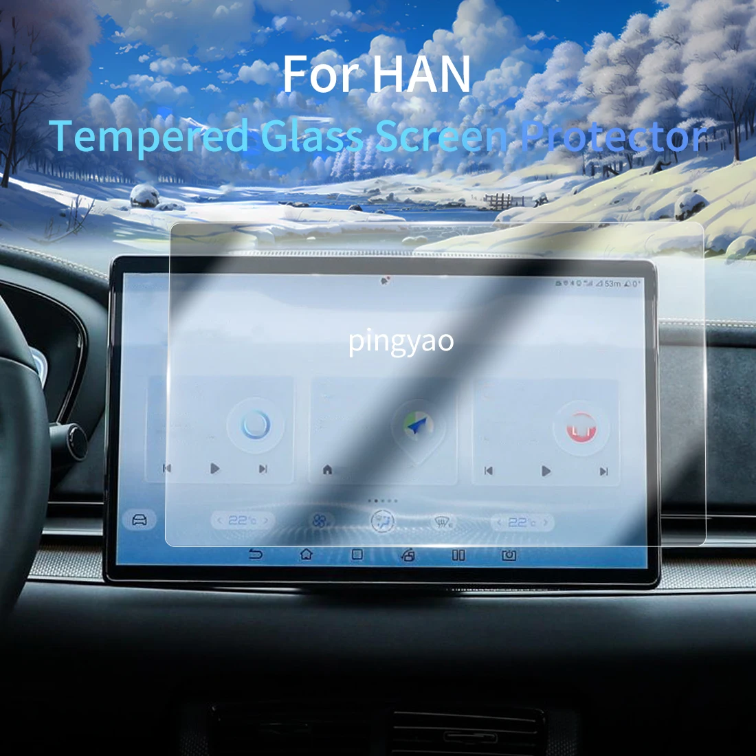 

Защитная пленка из закаленного стекла для навигационного дисплея автомобиля BYD 26 HAN